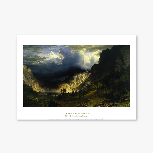 타임세일40%) [B4] 명화 포스터 007 Albert Bierstadt Storm in the Rocky Mountains 앨버트 비어슈타트