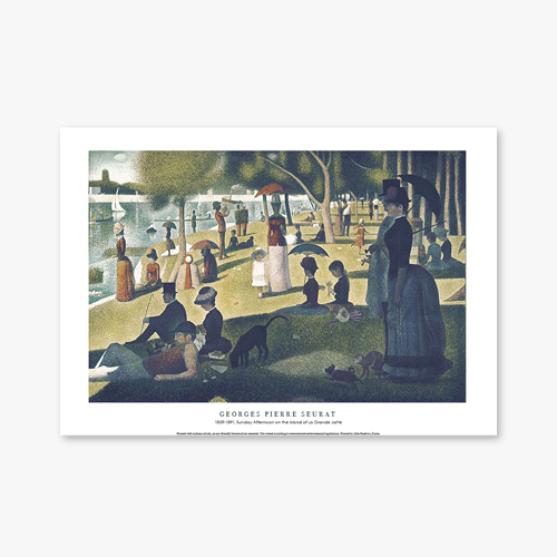 타임세일40%) [A3] 명화 포스터 001 Georges Pierre Seurat Sunday Afternoon on the Island of La Grande Jatte 조르주 쇠라