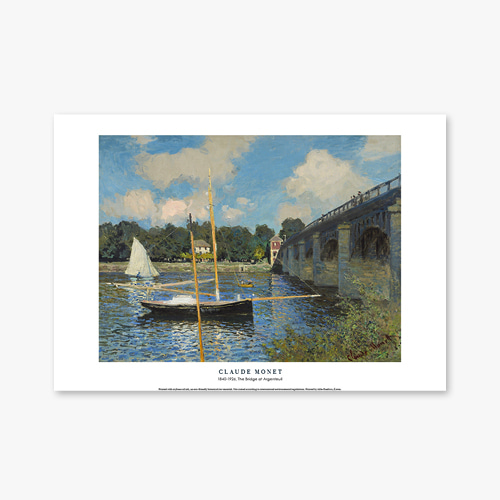 타임세일40%) [A3] 명화 포스터  018 Claude Monet The Bridge at Argenteuil 클로드 모네
